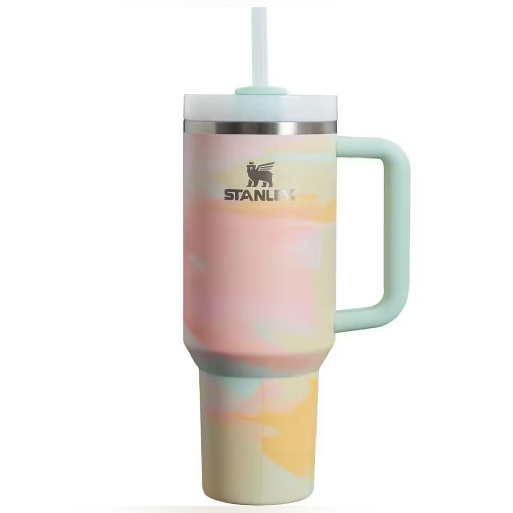 STANLEY The Clean Slate Quencher Tumbler | 40 OZ - Warm Serene Brushstroke
